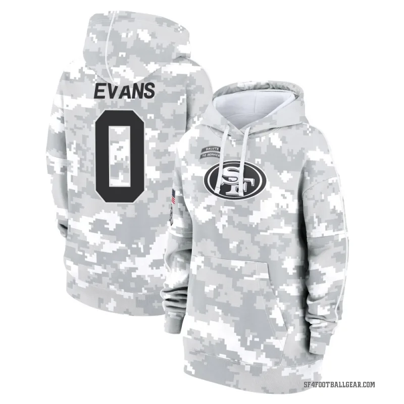 Mike Evans Women's Camo San Francisco 49ers Arctic 2024 Salute to Service Club Fleece Pullover Hoodie