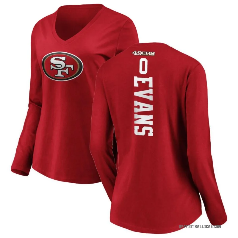 Mike Evans Women's Red San Francisco 49ers Backer Slim Fit Long Sleeve T-Shirt -