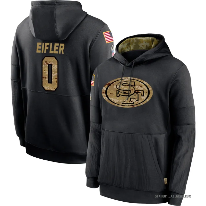 Milo Eifler Men's Black San Francisco 49ers 2020 Salute to Service Sideline Performance Pullover Hoodie