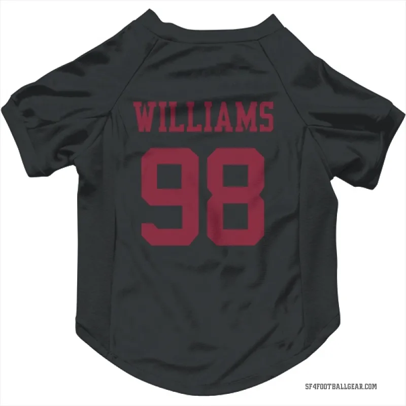 Mykel Williams  Black San Francisco 49ers  Cat & Dog Pet Jersey