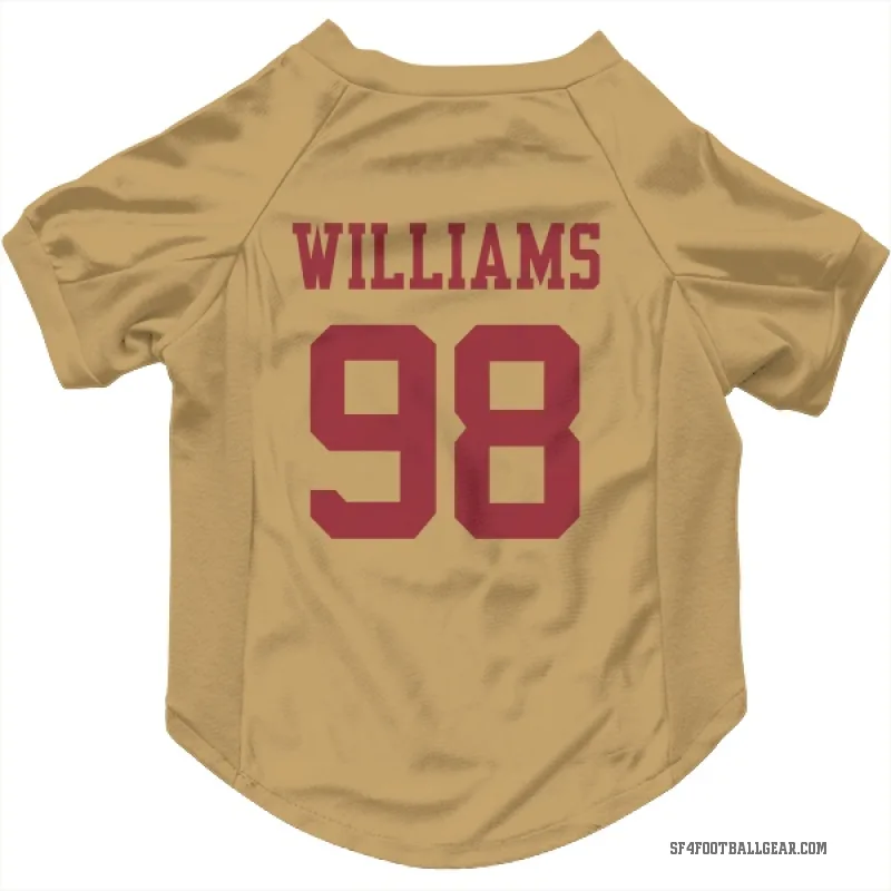 Mykel Williams  Gold San Francisco 49ers  Cat & Dog Pet Jersey
