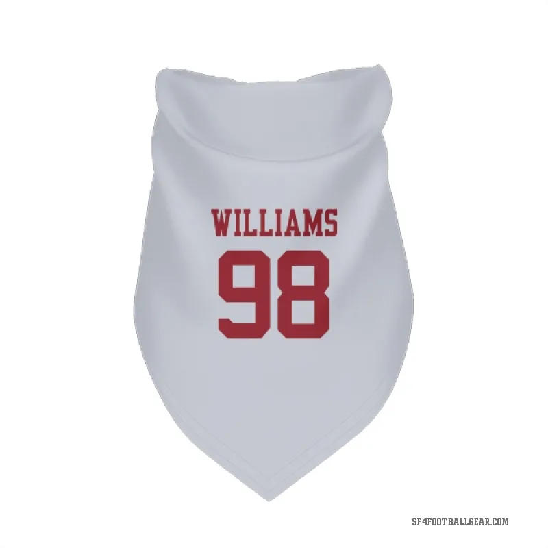 Mykel Williams  White San Francisco 49ers  Cat & Dog Pet Bandana