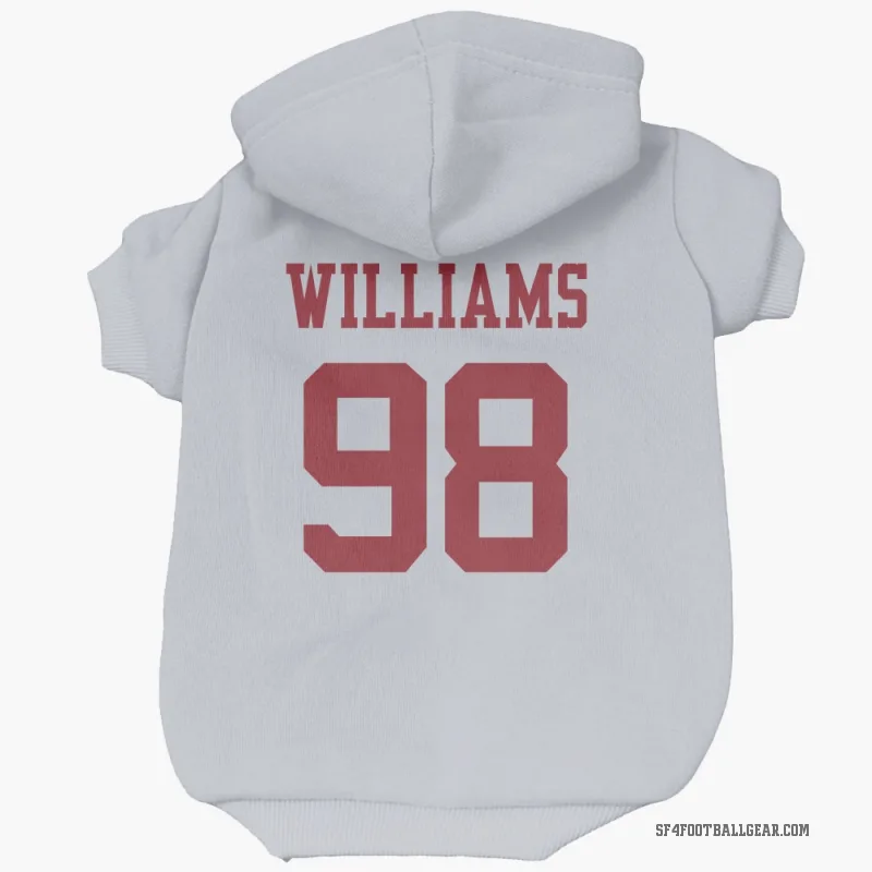 Mykel Williams  White San Francisco 49ers  Cat & Dog Pet Hoodie