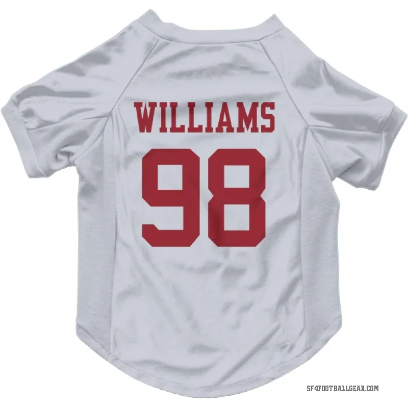 Mykel Williams  White San Francisco 49ers  Cat & Dog Pet Jersey