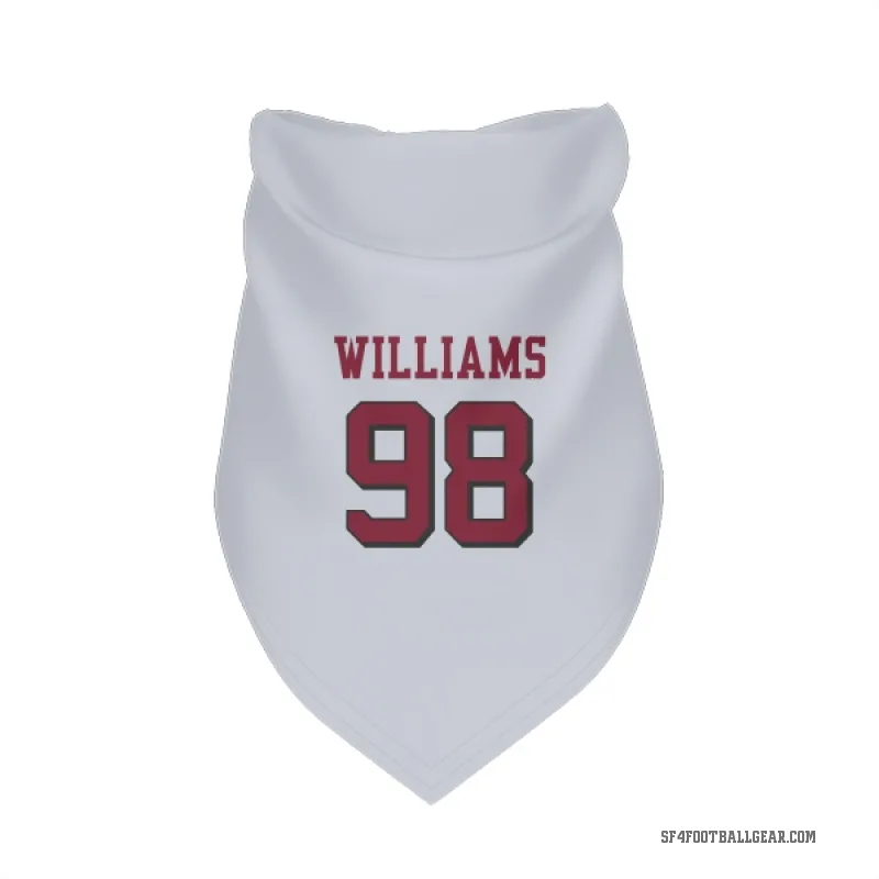 Mykel Williams  White San Francisco 49ers  Rush Cat & Dog Pet Bandana