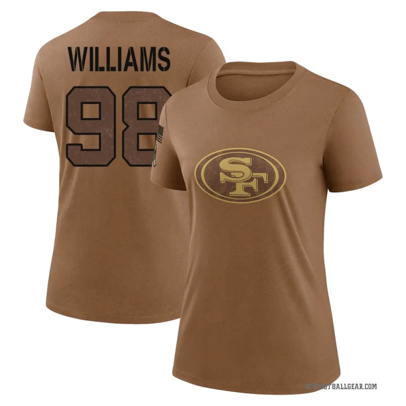 Mykel Williams Women's Brown San Francisco 49ers 2023 Salute To Service Performance T-Shirt