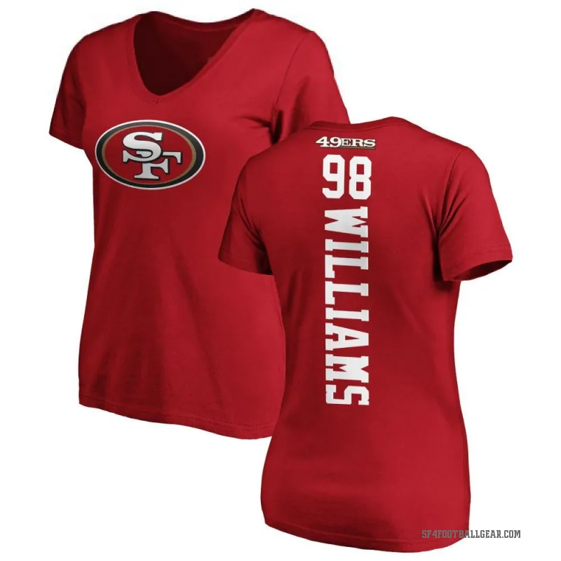 Mykel Williams Women's Red San Francisco 49ers Backer Slim Fit T-Shirt -