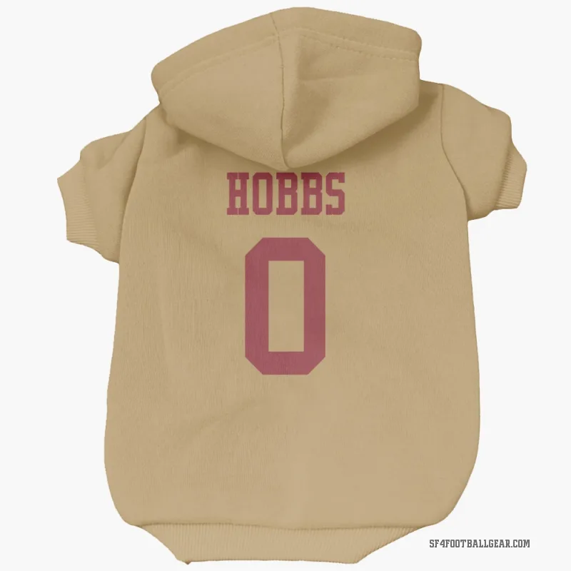 Nate Hobbs  Gold San Francisco 49ers  Cat & Dog Pet Hoodie