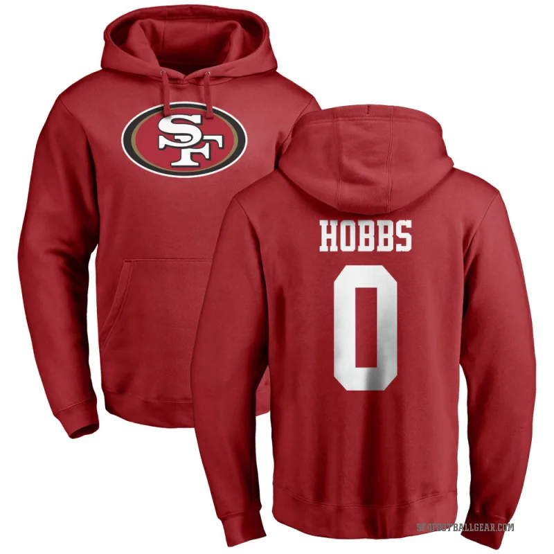 Nate Hobbs Men's Red San Francisco 49ers Pro Line Logo Pullover Hoodie