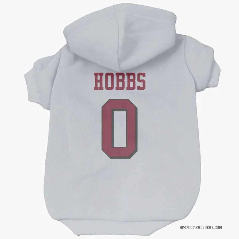 Nate Hobbs  White San Francisco 49ers  Rush Cat & Dog Pet Hoodie