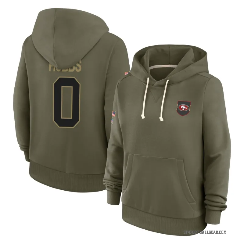 Nate Hobbs Women's Olive San Francisco 49ers 2025 Salute to Service Hoodie