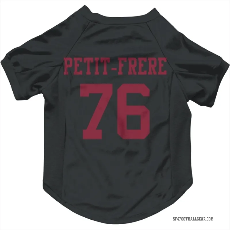 Nicholas Petit-Frere  Black San Francisco 49ers  Cat & Dog Pet Jersey