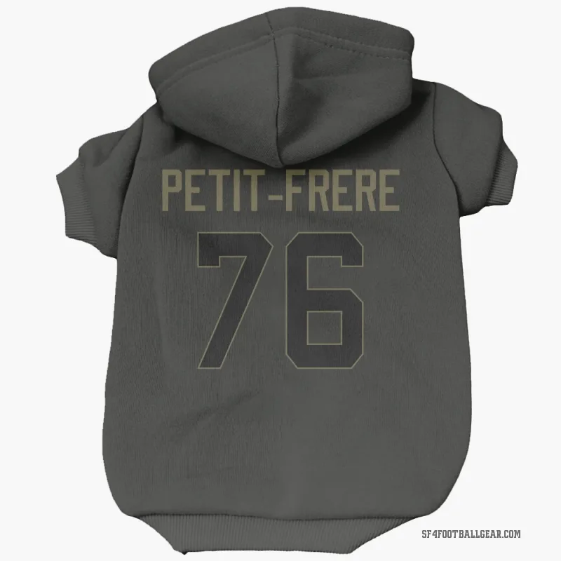 Nicholas Petit-Frere  Black San Francisco 49ers  Service Cat & Dog Pet Hoodie