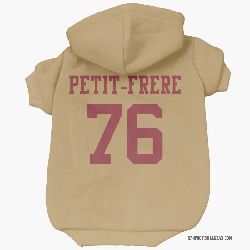 Nicholas Petit-Frere  Gold San Francisco 49ers  Cat & Dog Pet Hoodie