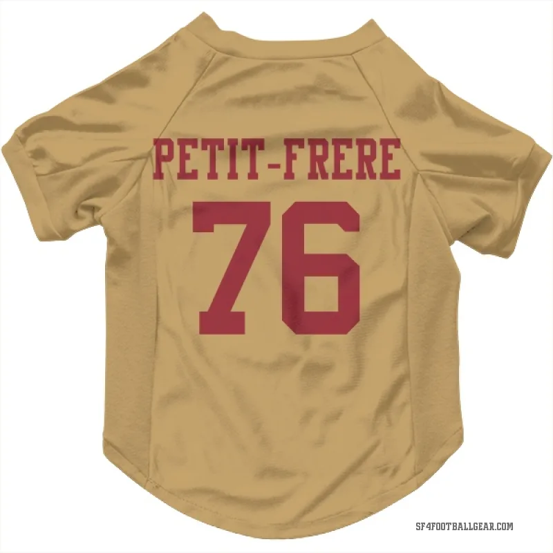 Nicholas Petit-Frere  Gold San Francisco 49ers  Cat & Dog Pet Jersey