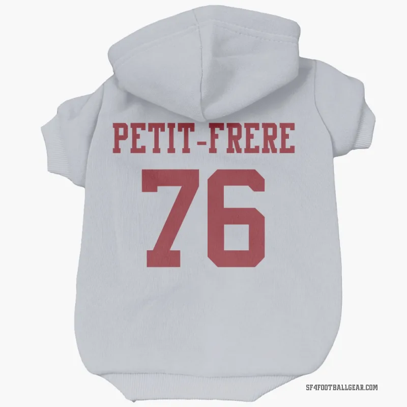 Nicholas Petit-Frere  White San Francisco 49ers  Cat & Dog Pet Hoodie