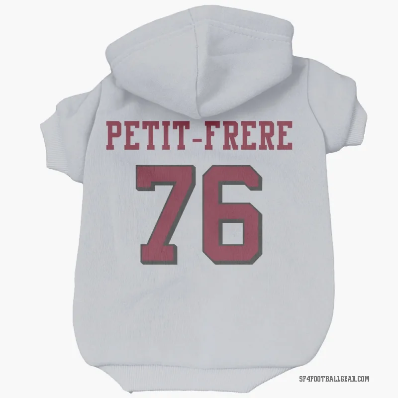 Nicholas Petit-Frere  White San Francisco 49ers  Rush Cat & Dog Pet Hoodie