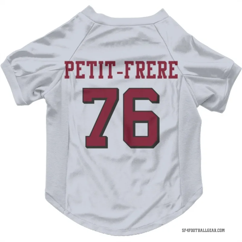 Nicholas Petit-Frere  White San Francisco 49ers  Rush Cat & Dog Pet Jersey
