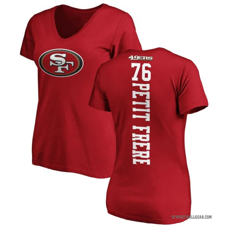 Nicholas Petit-Frere Women's Red San Francisco 49ers Backer Slim Fit T-Shirt -