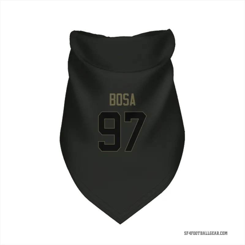 Nick Bosa  Black San Francisco 49ers  Service Cat & Dog Pet Bandana