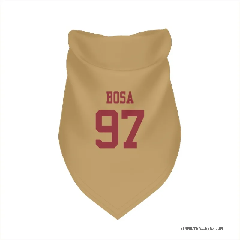 Nick Bosa  Gold San Francisco 49ers  Cat & Dog Pet Bandana