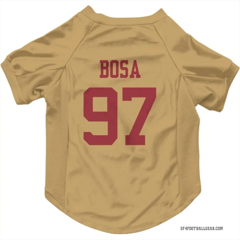 Nick Bosa  Gold San Francisco 49ers  Cat & Dog Pet Jersey