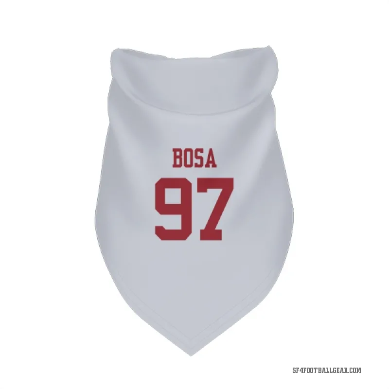 Nick Bosa  White San Francisco 49ers  Cat & Dog Pet Bandana