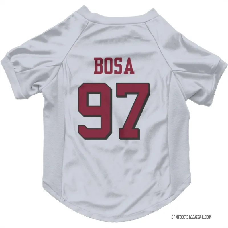 Nick Bosa  White San Francisco 49ers  Rush Cat & Dog Pet Jersey