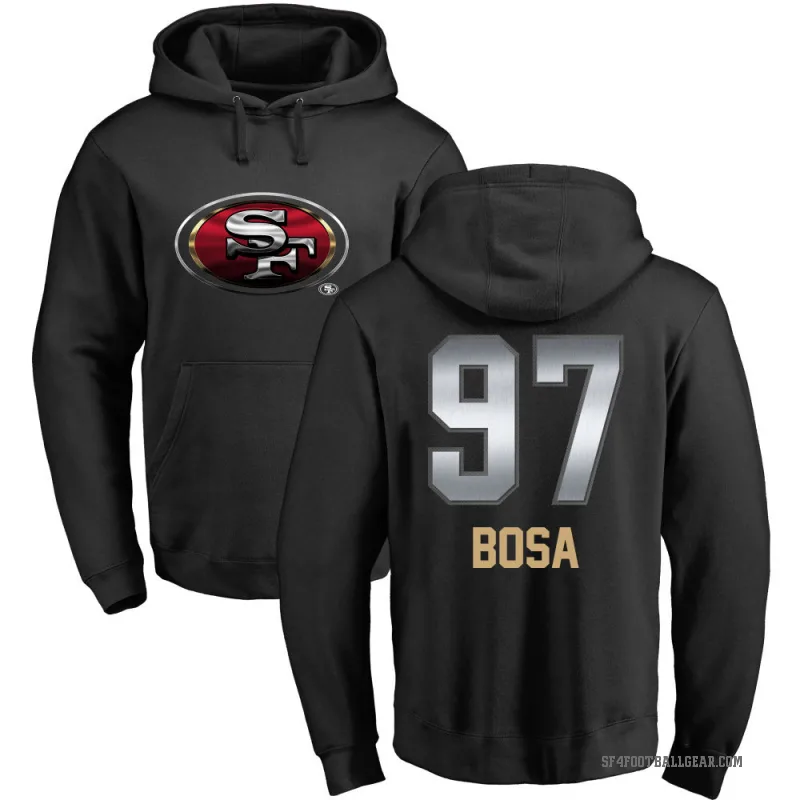 Nick Bosa Youth Black San Francisco 49ers Midnight Mascot Pullover Hoodie