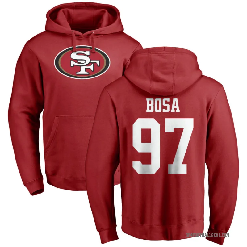 Nick Bosa Youth Red San Francisco 49ers Pro Line Logo Pullover Hoodie