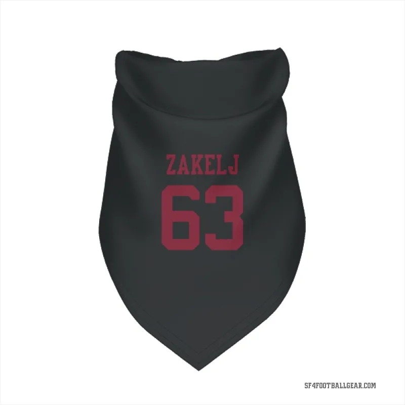 Nick Zakelj  Black San Francisco 49ers  Cat & Dog Pet Bandana