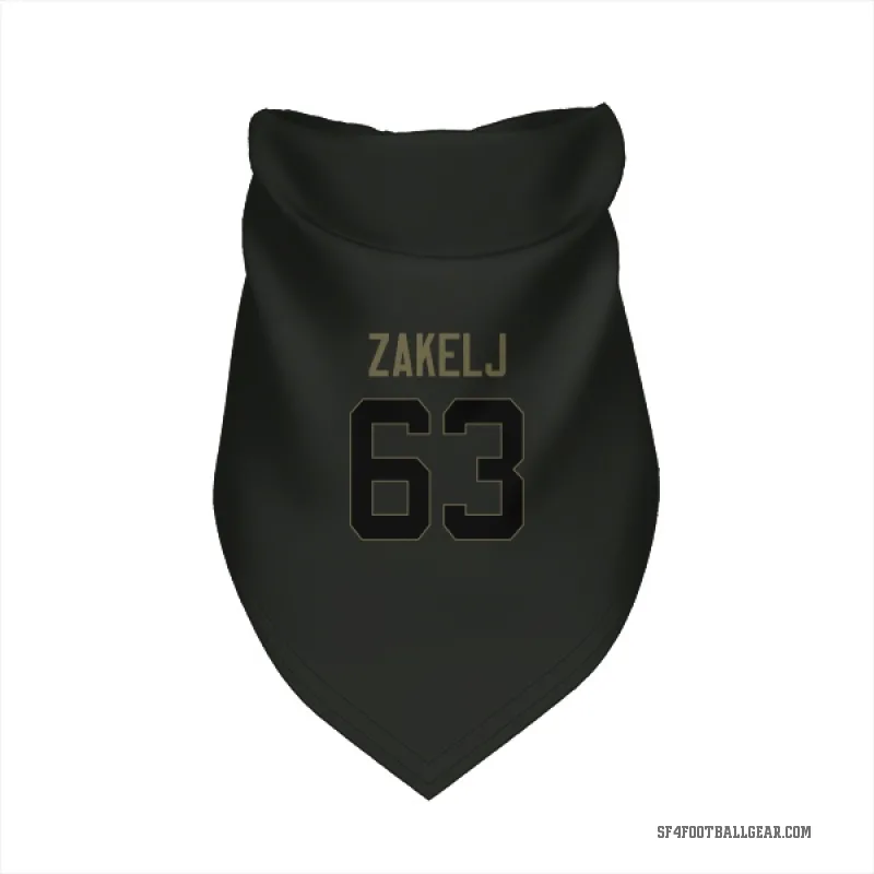 Nick Zakelj  Black San Francisco 49ers  Service Cat & Dog Pet Bandana