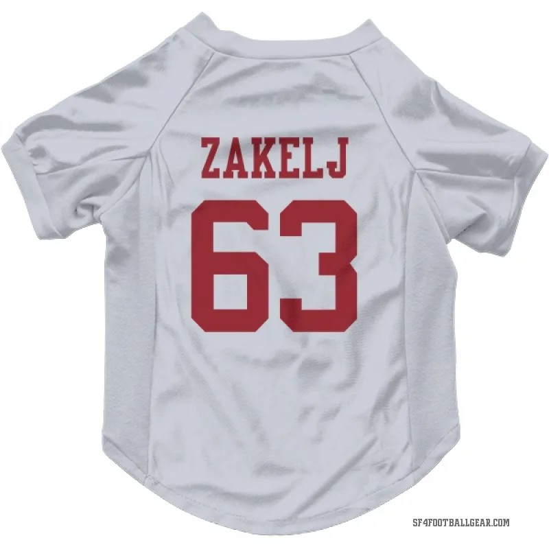 Nick Zakelj  White San Francisco 49ers  Cat & Dog Pet Jersey