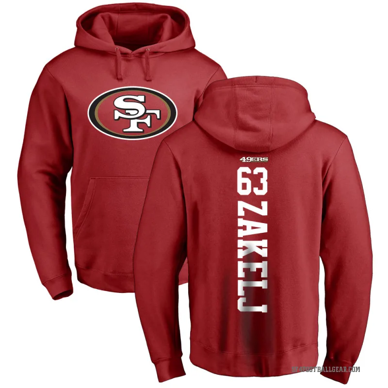 Nick Zakelj Youth Red San Francisco 49ers Pro Line Backer Pullover Hoodie