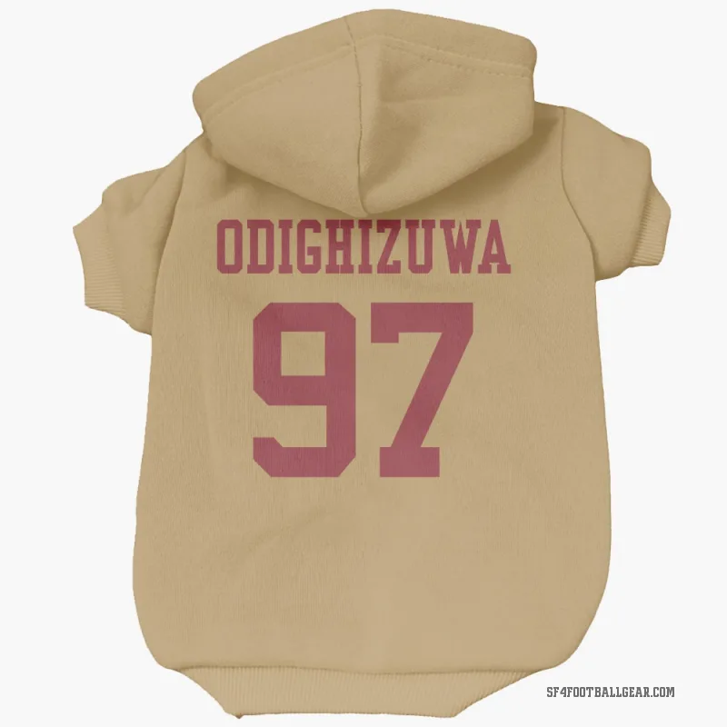 Osa Odighizuwa  Gold San Francisco 49ers  Cat & Dog Pet Hoodie