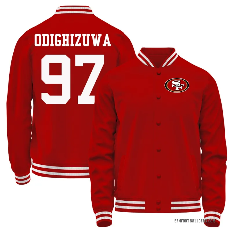 Osa Odighizuwa Men's Red San Francisco 49ers Full-Snap Jacket