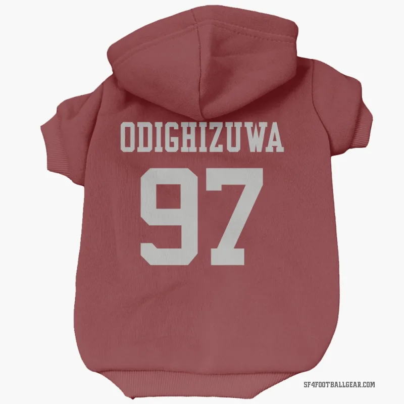 Osa Odighizuwa  Scarlet San Francisco 49ers  Cat & Dog Pet Hoodie