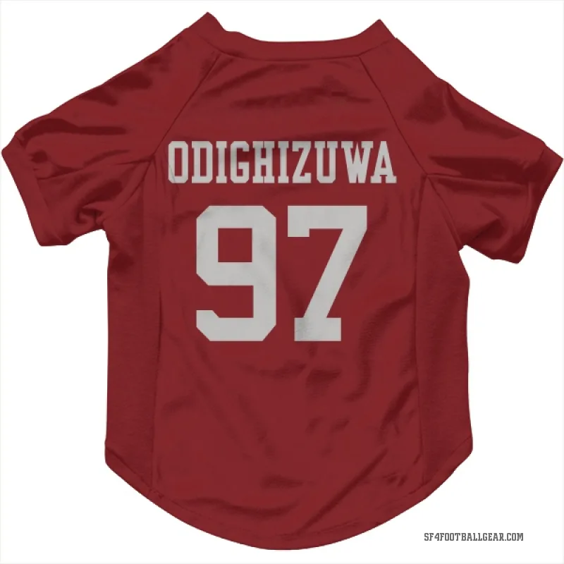 Osa Odighizuwa  Scarlet San Francisco 49ers  Cat & Dog Pet Jersey