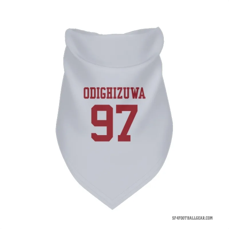 Osa Odighizuwa  White San Francisco 49ers  Cat & Dog Pet Bandana
