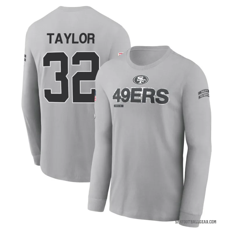 Patrick Taylor Jr. Men's Gray San Francisco 49ers 2024 Salute to Service Long Sleeve T-Shirt