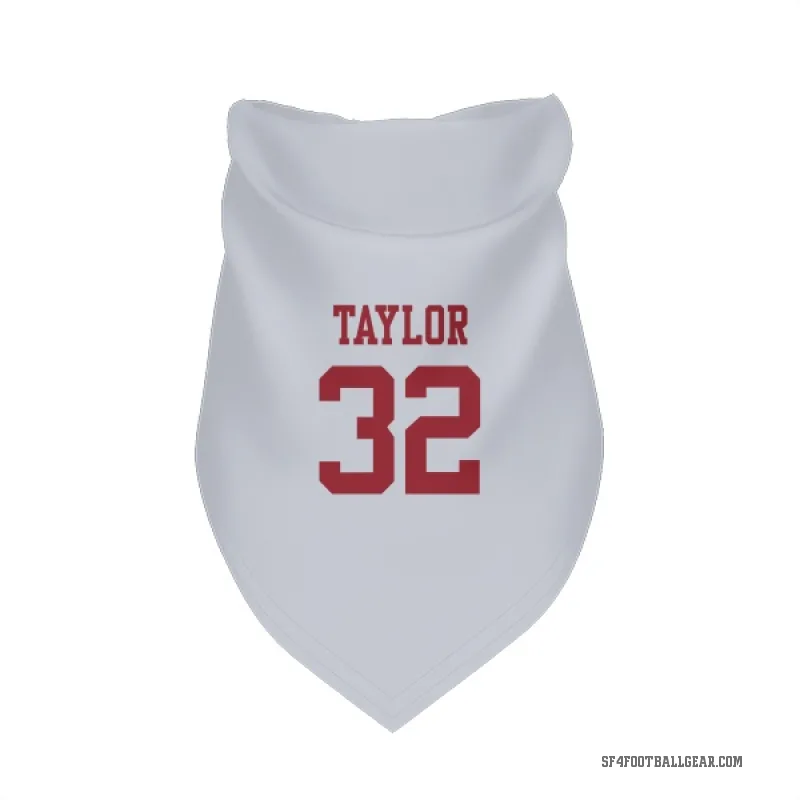 Patrick Taylor Jr.  White San Francisco 49ers  Cat & Dog Pet Bandana