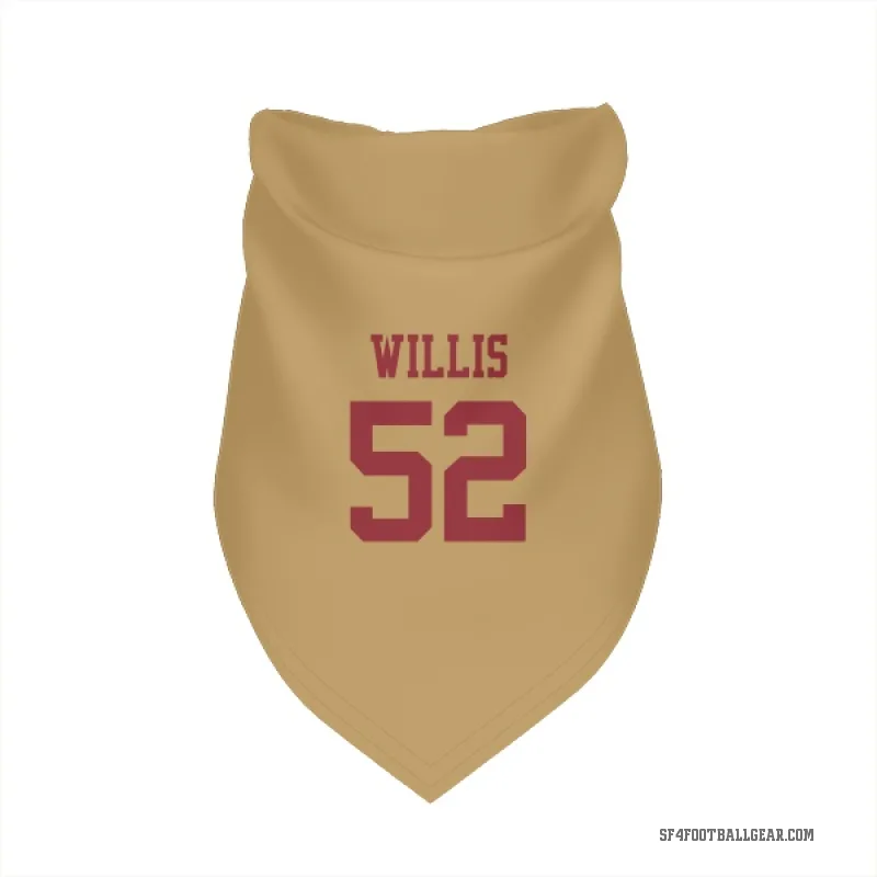 Patrick Willis  Gold San Francisco 49ers  Cat & Dog Pet Bandana