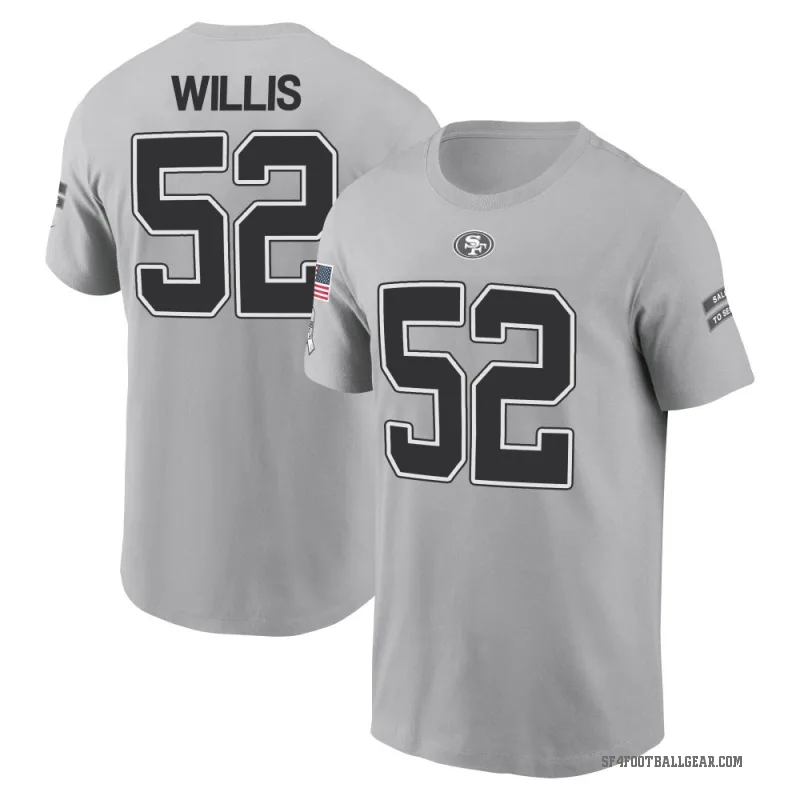 Patrick Willis Men's Gray San Francisco 49ers 2024 Salute to Service T-Shirt