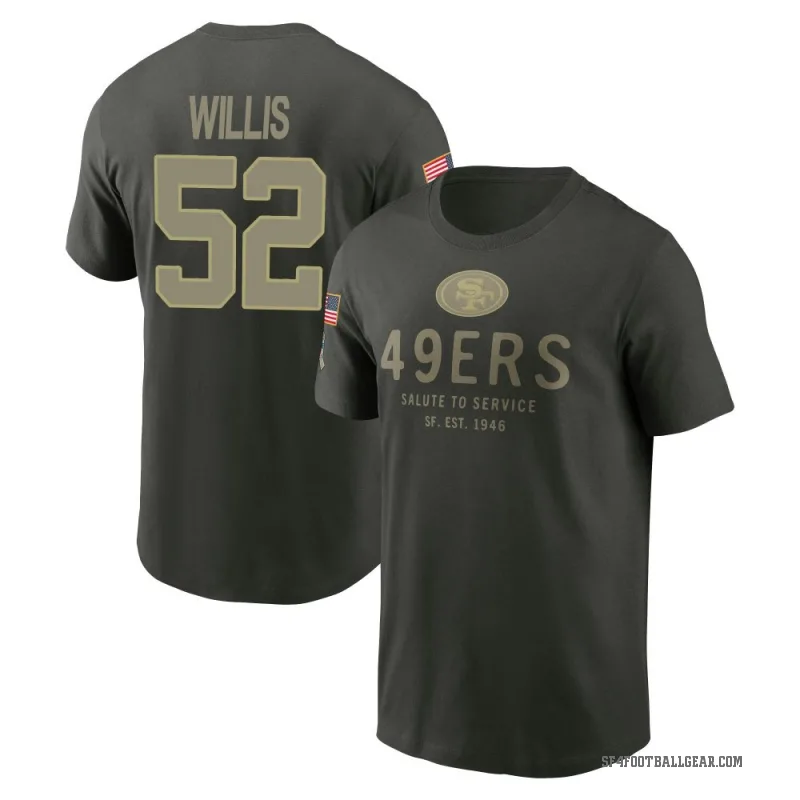 Patrick Willis Men's Green San Francisco 49ers Forest/ 2025 Salute to Service Sideline Primary Edge T-Shirt