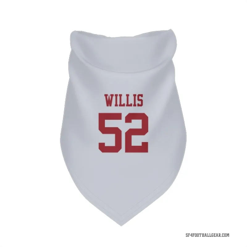 Patrick Willis  White San Francisco 49ers  Cat & Dog Pet Bandana