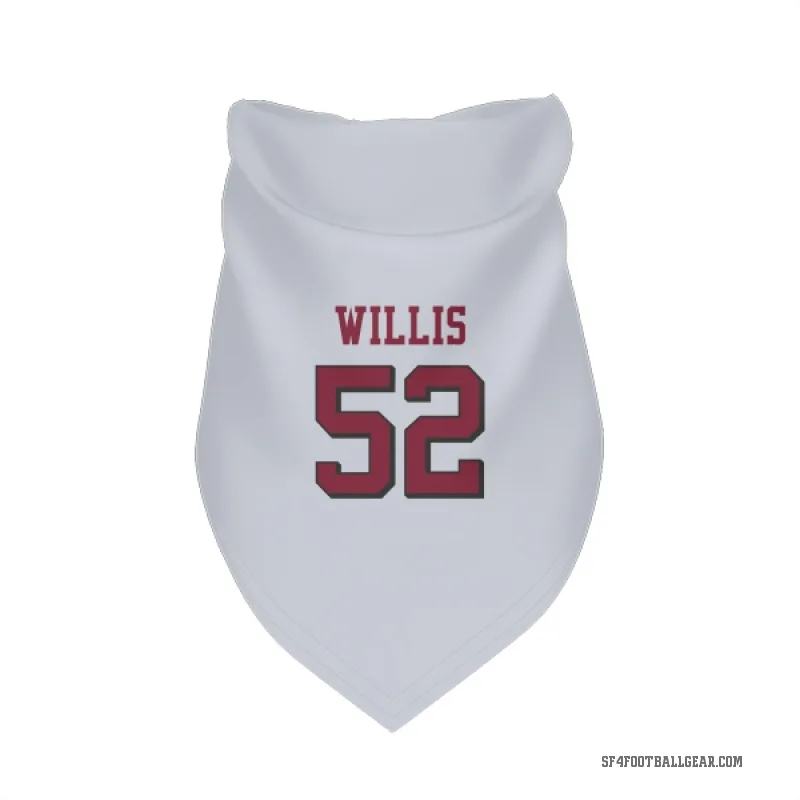 Patrick Willis  White San Francisco 49ers  Rush Cat & Dog Pet Bandana