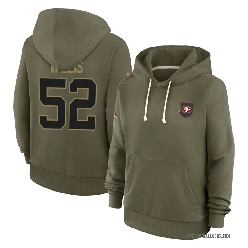 Patrick Willis Women's Olive San Francisco 49ers 2025 Salute to Service Hoodie