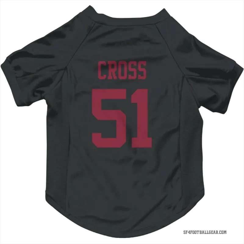 Randy Cross  Black San Francisco 49ers  Cat & Dog Pet Jersey