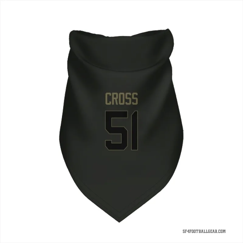 Randy Cross  Black San Francisco 49ers  Service Cat & Dog Pet Bandana