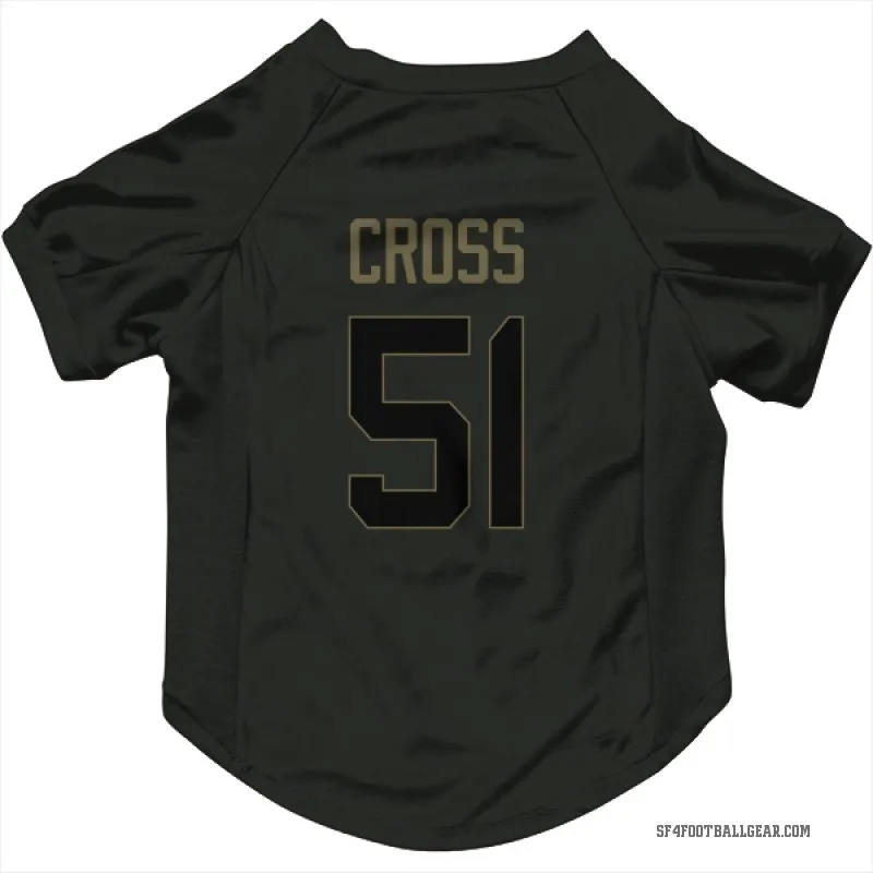 Randy Cross  Black San Francisco 49ers  Service Cat & Dog Pet Jersey